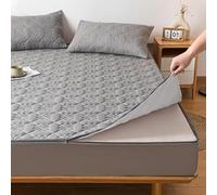 TYYUETY Full zip cover Breathable dustproof washable fitted sheet Customizable size Waterproof quilted mattress protector for single/double/king size beds-Gray- 105x200+30cm