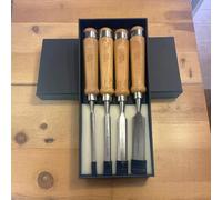 Tyzack Professional Chisel Set of 4pcs : 6 12 19 25mm with Wooden Handle