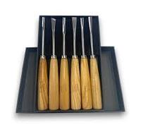 Tyzack Wood Carving Tools Set of 6, Wood Gouge Tools Set, Fishtail Gouges to Reach into Tight Spaces for Hobbyists or Professionals