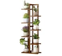 TYZDLSM Bamboo Plant Stand for Indoor Gardens, Frame Slatted Shelf with Drainage, Space-Saving Garden Rack, Large Capacity, Apartment Friendly