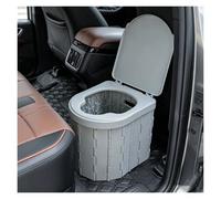 Tyzlup Compact Foldable Car Potty for Road Travel, Reusable Tall Collapsible Commode for Outdoor, Backyard, Construction Site, Home Use, Traffic Jams(Gray)