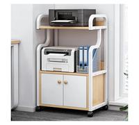 Tyzlup Home Printer Stand with File Cabinet, Lockable Rolling Storage Shelf, Steel Frame Office Mobile 3-Tier/4-Tier Printer Tables Study(D,3-Tier)