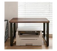 Tyzlup Printer Storage Desk with Metal Frame Wooden, Space-Saving Organizer Table for Small Spaces, Black Industrial Storage Shelf(90x30x40cm/35.4x11.8x15.7in)