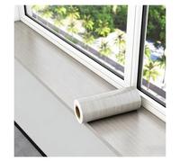Tyzlup Self Adhesive PVC Window Sill Cover, Wooden Texture Waterproof Protector, Custom Cuttable Mat for Kitchens, Window Ledges & Bay Windows(G,16.4ftx7.9in/5mx20cm)
