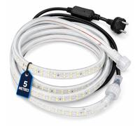 Tyzon LED Strip Light 5 m, 6000 K, 1000 lm/m, IP65, 230 V | 180 LED/m, cool white 6000 K, 16.8 mm wide, extendable up to 75 m, 1.5 m connection cable included