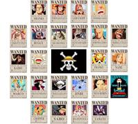 TYZZHOA 25PCS Anime [OP] Wanted Posters 30×21cm, New Bounty Edition, Straw Hat Pirates Crew Nika Luffy 3 Billion, Zoro, Sanji, [OP] Anime Gifts