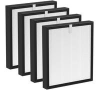 TZ-K2 Replacement Filter for ToLife Air Purifier TZ-K2, 4 Pack, White | 3-in-1 High-Efficiency Activated Carbon and Pre-Filter, TZ-K2-A Filters for Home Large Rome, For Dust, Pollen, Dander