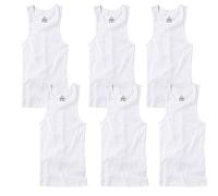 TZ Promise 3-6 Pack Men's 100% Cotton Wife Beater A-Shirts Undershirt Plain Ribbed Tank Top - White - Medium