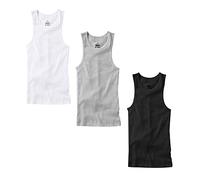 TZ Promise 3-6 Pack Men's Tank Top Undershirt 100% Cotton Plain Ribbed Workout A-Shirts, 3-Pack Mixed, Large