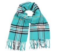 TZ Promise Plaid Cashmere Feel Classic Soft Luxurious Winter Scarf For Men Women, Turquoise, One Size