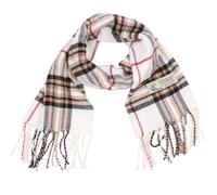 TZ Promise Plaid Cashmere Feel Classic Soft Luxurious Winter Scarf For Men Women, White, One Size