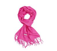 TZ Promise Plain Solid Color Cashmere Feel Classic Soft Luxurious Winter Scarf For Men Women, Hot Pink, One size