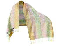 TZ Promise Women Paisley Pashmina Shawl Wrap Colorful Pattern Reversible Winter Scarf, Yellow/Green, Large