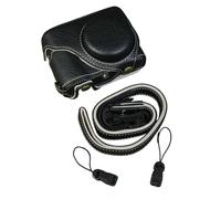 Tz99 Leather Case, Pu Leather Case Suitable for Lumix Tz99 With Adjustable Shoulder Strap, Tz99 Base Opening Case (Black for Lumix Tz99)