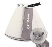 TZBEINN - Soft Elizabethan collar for medium cats (sizes S & M: British Shorthair, American Shorthair, Siamese), ideal for wound healing. Also serves as an adjustable alternative for