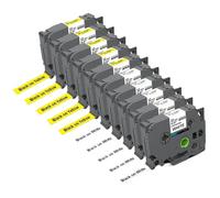 TZE-231 TZE White Label Tape 221 211 Laminated Tape 631 431 531 Labeling Ribbon Compatible with PT-H110 Style Label Maker(10PK Mixed Color 6)