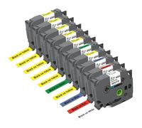 TZE-231 TZE White Label Tape 221 211 Laminated Tape 631 431 531 Labeling Ribbon Compatible with PT-H110 Style Label Maker(10PK Mix Color)