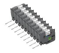 TZE-231 TZE White Label Tape 221 211 Laminated Tape 631 431 531 Labeling Ribbon Compatible with PT-H110 Style Label Maker(10PK Black on Clear)