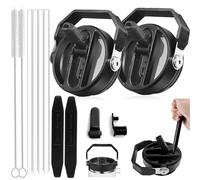 TZEKING 2025 Flip Removable Stanley Cup Lid, Leak-Proof, Set of 2, 360° Easy to Clean Lid for Stanley Cup 30 oz, Anti-Mould, Dustproof, Reusable, Replacement Lid