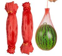 TZEKING Pack of 100 Watermelon Nets for the Garden, Thickened Melon Hammock, 45 cm Melon Grid, Hanging Melons, Reusable Watermelon Nets with Drawstring, for Watermelons, Fruits