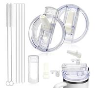 TZEKING Removable Stanley Cup Lid, Leak-Proof, Set of 2, 360°, Easy to Clean Lid for Stanley Cup, Anti-Mould, Dustproof, Replacement Lid