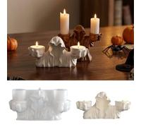 TZEKING Silicone Mould Halloween, Witch Candle Holder Silicone Mould, Wizard Candle Holder Casting Mould, DIY Casting Moulds for Witch Candle, Decoration Autumn