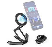 TzezFoz Magnetic Pocket Phone Tripod Foldable for iPhone，Aluminium Maglock Smartphone Mini Tripod Pocket Cell Phone Stand Strong Magnet Quick Mount Compatible with iPhone16/15/14/13/12 Plus Pro Series