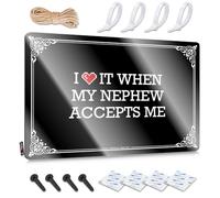 TZGH Man Cave Rules I Love It When My Nephew Accepts Me Tin Sign Beer Decor Decorative Bar Signs(20X30CM)