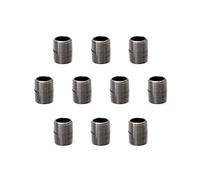 TZH 10 Pack Pre-Cut Steel Pipe - 1/2"x1" Heavy Duty, Threaded Iron Pipe for Industrial DIY Projects, Furniture & Shelving (Grey)