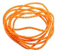 TZIQAMTEL Tidy Wrap Cable Protector Tube, Organizer Case for Cables with Spiral Wire Wrap Bands of 6 mm and 10 mm (Orange Colour, 6 mm ID 5 Meter)