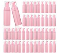 Tzirci 50 pcs 2oz/60ml Foam Pump Bottle Lash Shampoo Travel Foam Pump Bottle Empty Pink Plastic Refillable Mini Soap Dispenser for Hand Sanitizer Liquid (Pink)