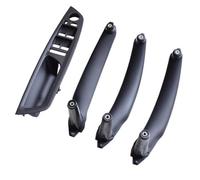 TZIUSFAC Car Accessories Armrest Car Left Set Interior Door Handle Inner Panel Pull Trim Cover for X5 E70 X5 X6 E71 E72 LHD(Black)