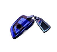 TZIUSFAC Car Key Cover Case Car Key Case Cover Bag For B&MW F20 G20 G30 X1 X3 X4 X5 G05 X6 X7 G11 F15 F16 G01 G02 F48 Accessories Holder Shell Keychain(Blue Metal BK)