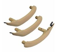 TZIUSFAC for X3 X4 F25 F26 2010-2016 Car Interior Door Armrest Pull Handle Black Leather Outer Cover Full Set(Beige RHD)