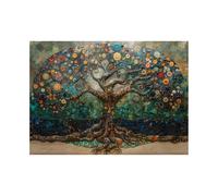 TZKRWRH Abstract Tree Painting Pictures Nature, Abstract Tree of Life Style 69 Home Selections Wall Canvas Reproductions Modern Prints Artwork Pictures on Canvas - 50x70cm Unframed(Camel)