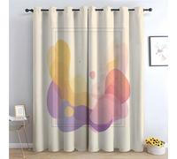 TZKRWRH Blackout Curtains for Bedroom Minimalist Modern Patterns Room Darkening Vibrant Patten Darkening 2 Panels Curtains for Living Room Bedroom-52 W x 90" L (Pack of 2)