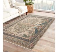 TZKRWRH Modern Soft Fluffy Area Rugs Tree of life art Bohemian Extra Large Carpet Short Pile for Bedroom Bathroom Dining Floor Kitchen Mats(blue 133)-150x240cm