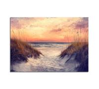 TZKRWRH Ocean Wall Art Canvas Paintings Path to the Ocean Modern Bedroom Decor Aesthetic, Prints Wall Decorations for Office Hallway Dining Room(Brown 69)-70x100cm Unframed