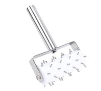 TZLMWDFRWG Dough Docker Roller, Prevent Air Pockets in Pizza Dough, Stainless Steel Pastry Roller with Spikes for Perfect Homemade Pizza, Bread, Pie, Crackers & Cookie Dough