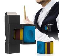 TZLMWDFRWG Pool Cue Chalk Case, Aluminum Construction Ensures Secure Adhesion and Prevents Loss, Enables Quick and Clean Chalk Application, the Perfect Cue Accessory for Players an (Black)