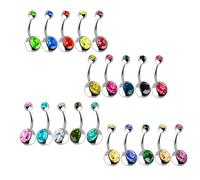 TZMFHD 20 Pcs Belly Button Bars, Stylish And Exquisite Belly Bars, Uniquely Designed Belly Button Piercing, Suitable For Beautifying The Umbilical Cord, Highlighting The Charm Of Personality.