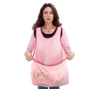 TZMFHD Laundry Apron With Pouch, Exquisite Sleeveless Clothes Drying Apron, Portable Cross Back Apron, Suitable For Cloth Drying, Fruit Picking Laundry Apron With Large Pouch