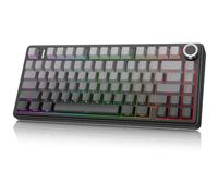 TZMRIT Aula F75 MAX 75% Mechanical Gaming Keyboard, 2.4GHz/Type-C/BT5.0, Wireless Connection, Side Engraving, Gasket Blade Spring Structure, RGB Wireless Keyboard [LEOBOG Reaper]