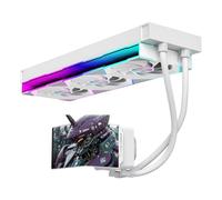 TZMRIT CA360 ARGB 360 mm AIO Rotatable 6.67 Inch AMOLED Curved Screen 3D Anamorphic Effect Adjustable AIO Water Cooling 360 mm, 320 W TDP, for Intel LGA 1851/1700 AMD AM5/AM4,White