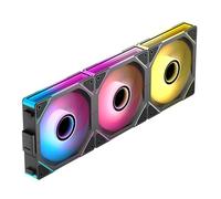 TZMRIT Interstellar-V1 120mm ARGB Case PC Fans,Black,3 x 120MM-Reverse | Infinity Mirror|Daisy Chain|4 PIN PWM|2000RPM|Reverse|Intake(Intake)for Floor/Side|Low noise|58.36CFM High Airflow|2.07mm H2O