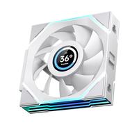 TZMRIT Interstellar-V4 LCD Daisy Chain RGB PC Fan 120 mm, 1.5 Inch LCD/24 LEDs/2100 RPM/61.54CFM/28 mm (White Reverse)
