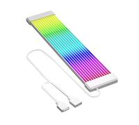 TZMRIT PC Cable Rgb, ARGB PSU Cable Cover Cable Extension, RGB Power Extension Cable Cover Kit for Motherboard and GPU PC Cable Parts Decoration (White-24PIN)