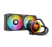 TZMRIT TK1 Coloured Light Aio Water Cooling CPU Cooler 800-1800RPM PWM Fan for LGA115X/1200/1700/1366/2011/2066, for FM2/FM2+/AM3+/AM4/AM5 (240BK)