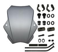 TZNTOWG Motorbikes Deflector 15.5" Windshield with 7/8" or 1" Handlebars Fit For Harley Fit For Honda Motorcycle Windshield(6025-gray wind)