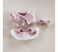 Tznzxm 17cm Doll Clothes , 3-Piece Lovely Style Set for 6.7 Inches Dolls - Luxury Dress Accessories Suitable for 15cm Dolls Clothing Replacement Outfit (No Doll ) Pink